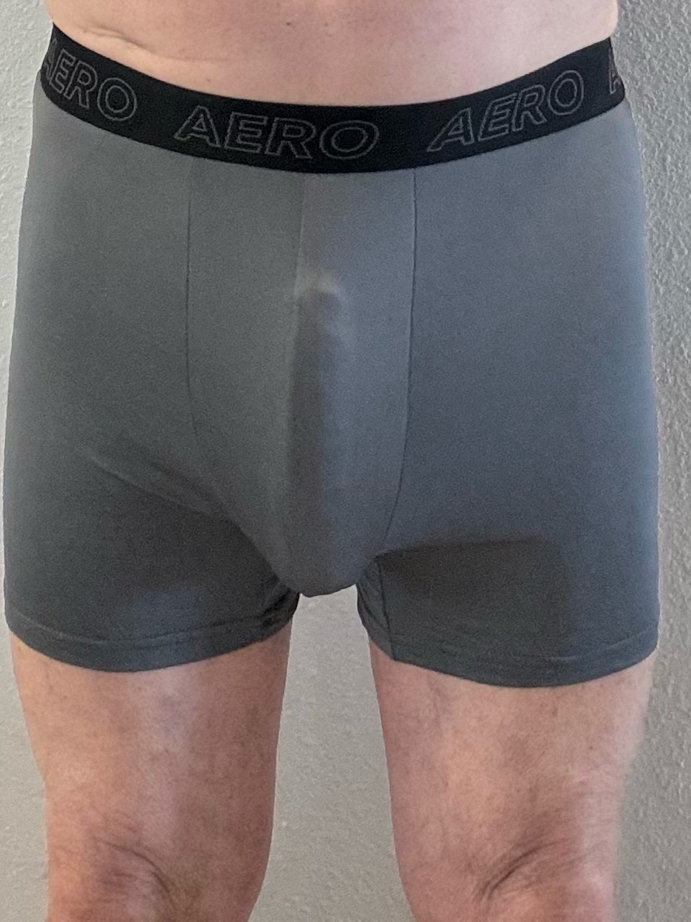 Aeropostale Men's Charcoal Gray Boxer Briefs with Black Branded Waistband